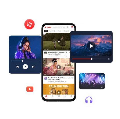 Prévia do player de vídeo do MukaApp em mini-janela